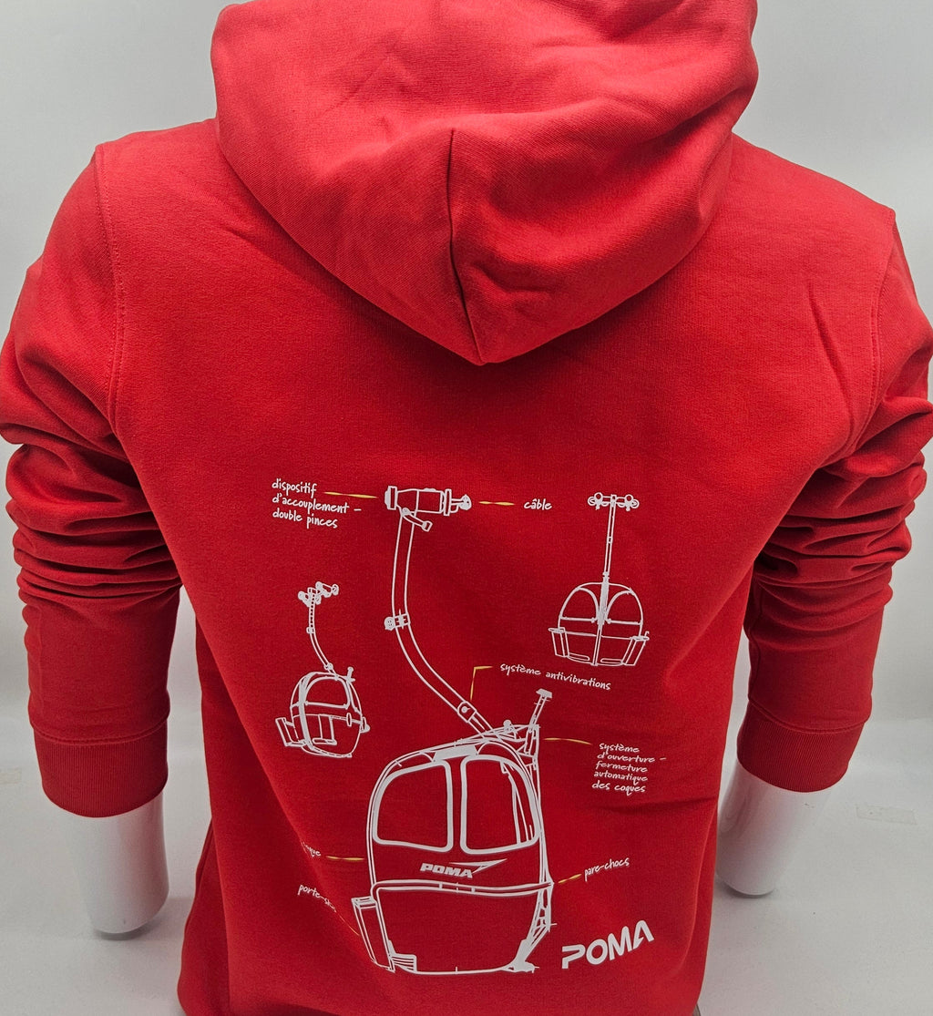 Sweat-shirt à capuche SP4 - ROUGE