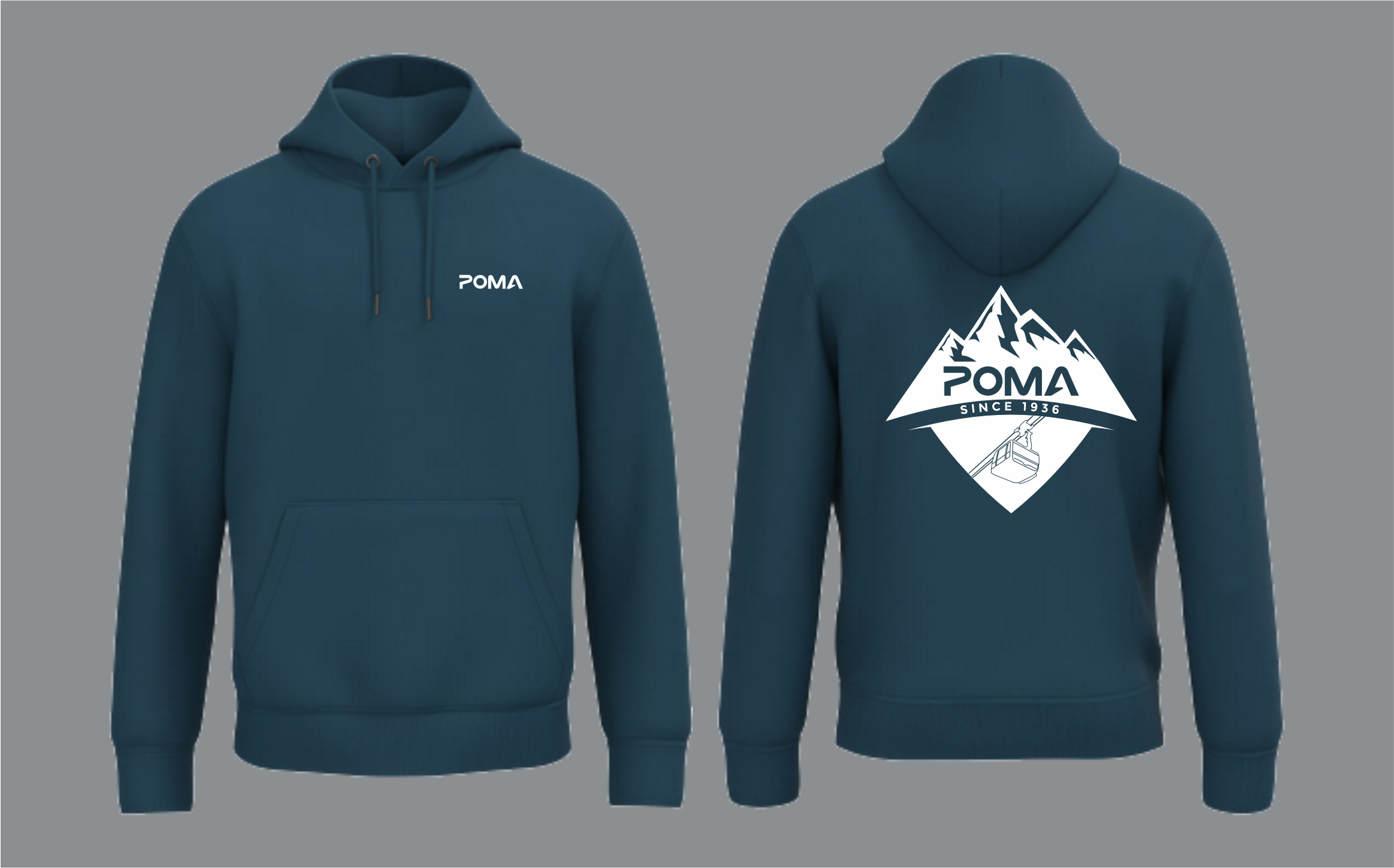 Sweat-shirt à capuche Poma Montagne - BLEU