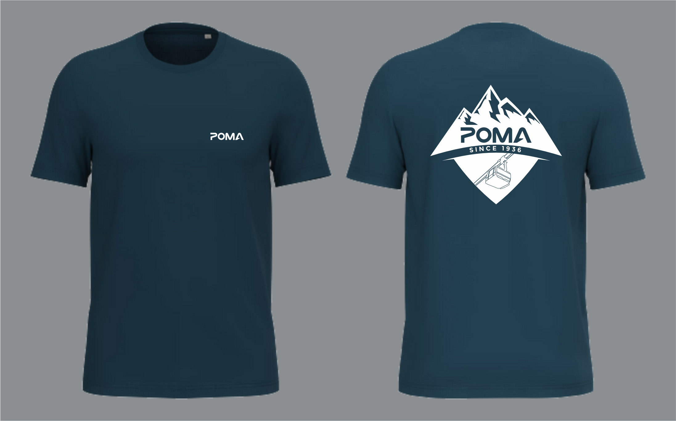 T-Shirt Poma Montagne - BLEU