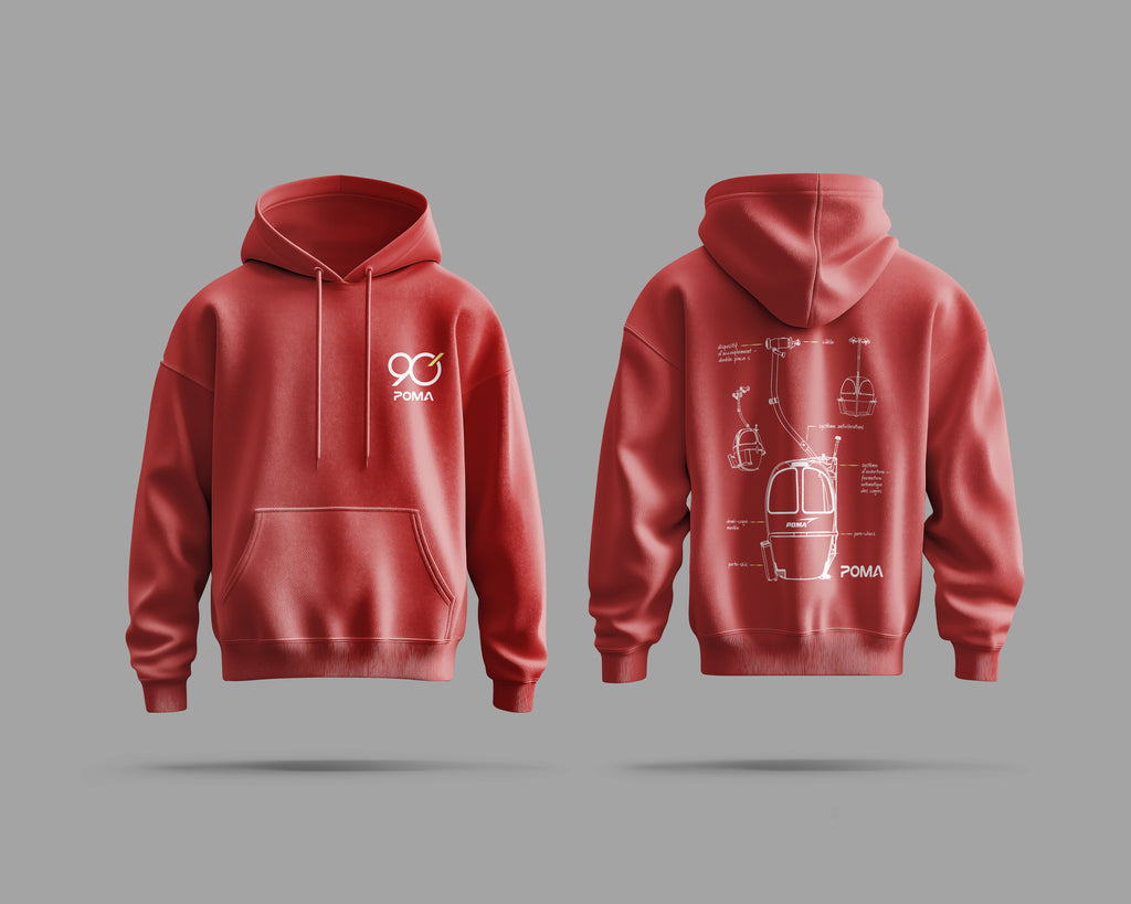 Sweat-shirt à capuche SP4 - ROUGE